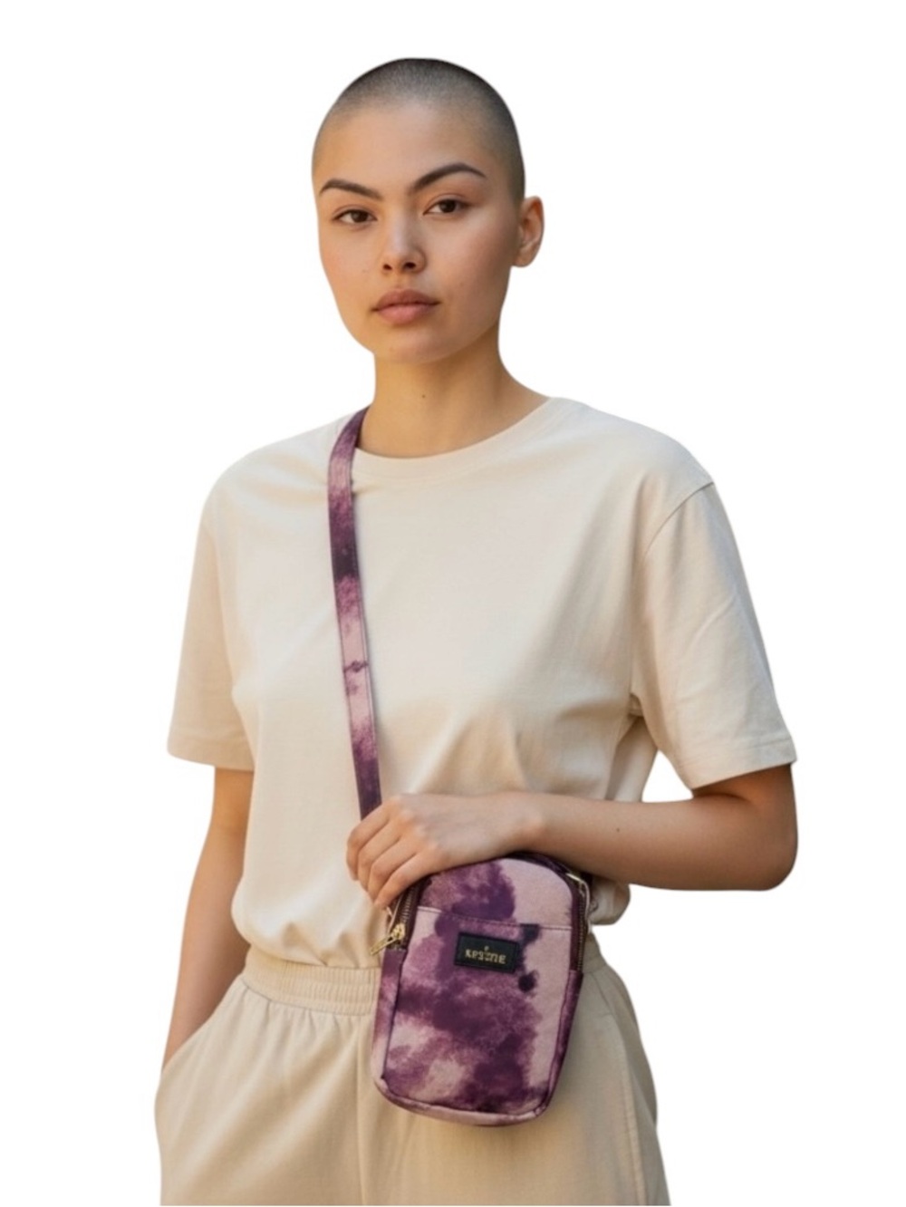 KEDZIE AURA COLLECTION Purple Tie-Dye Top Handle Crossbody Bag NWT